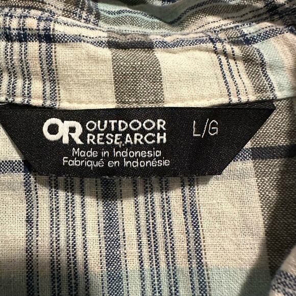 NWT Outdoor Research Weisse Plaid Shirt Calcite Mens Large - Picture 3 of 9